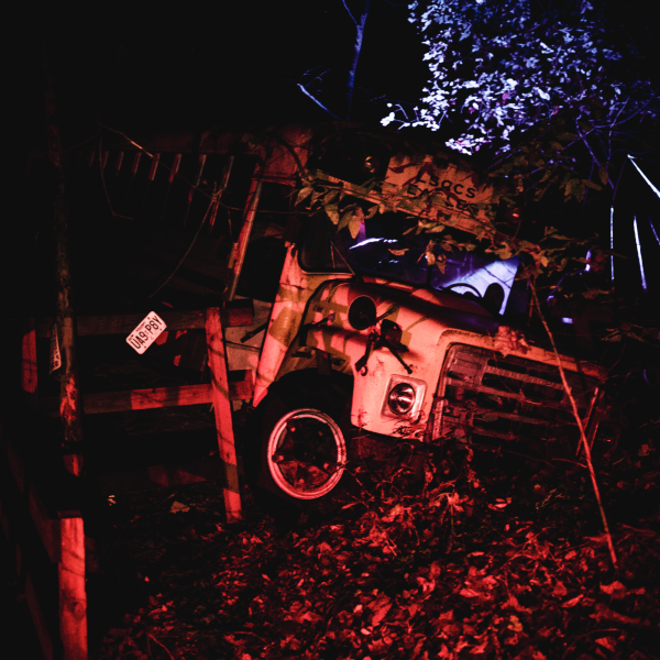 outdoor haunted house