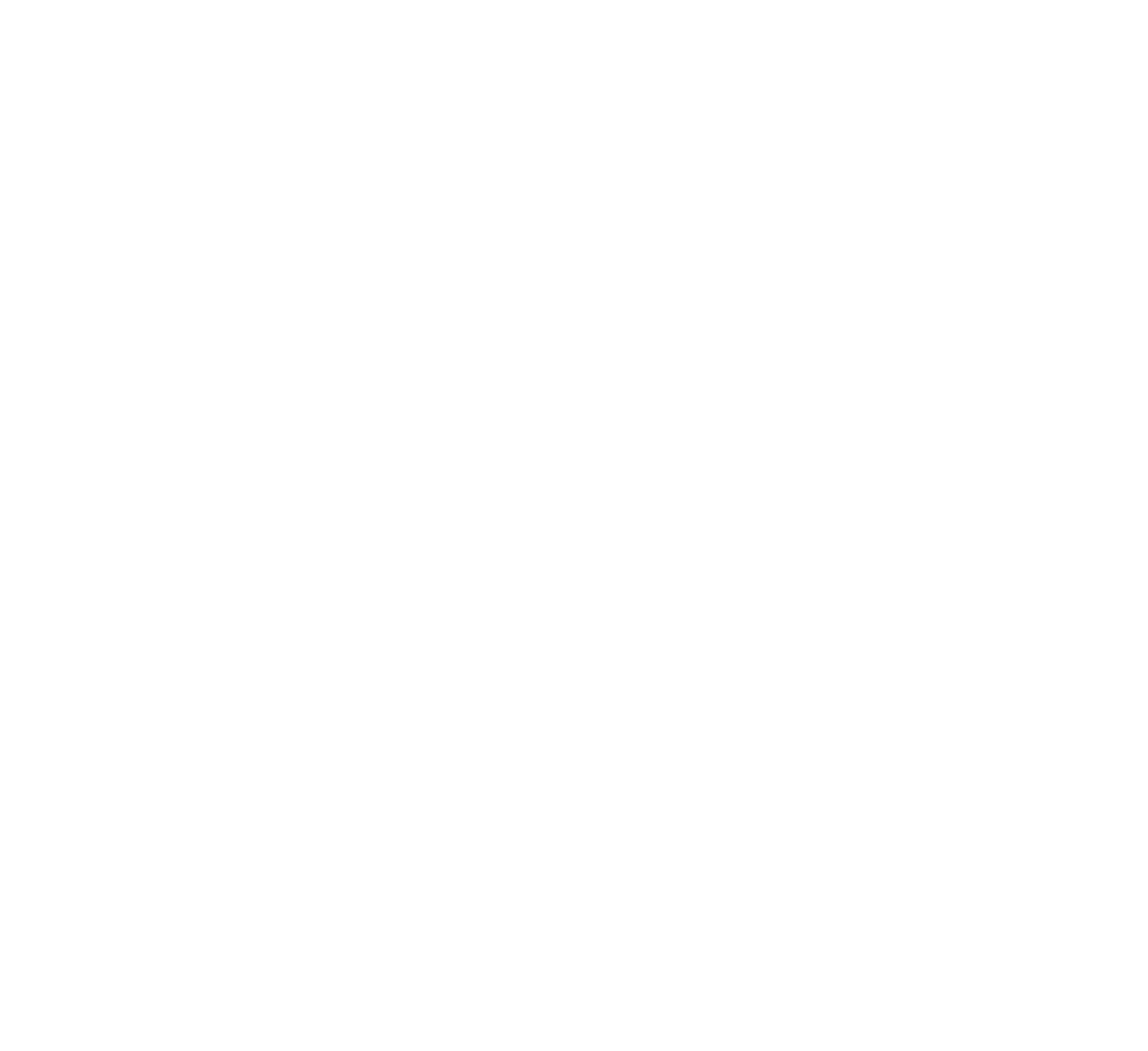 Illustration of a goat head with large horns surrounded by skulls and bells.